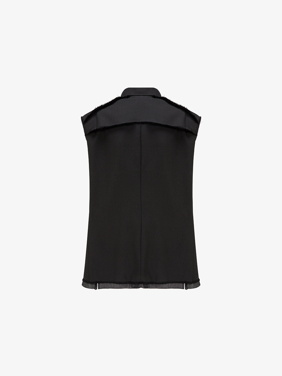 NAF Sleeveless Double-Breasted Blazer