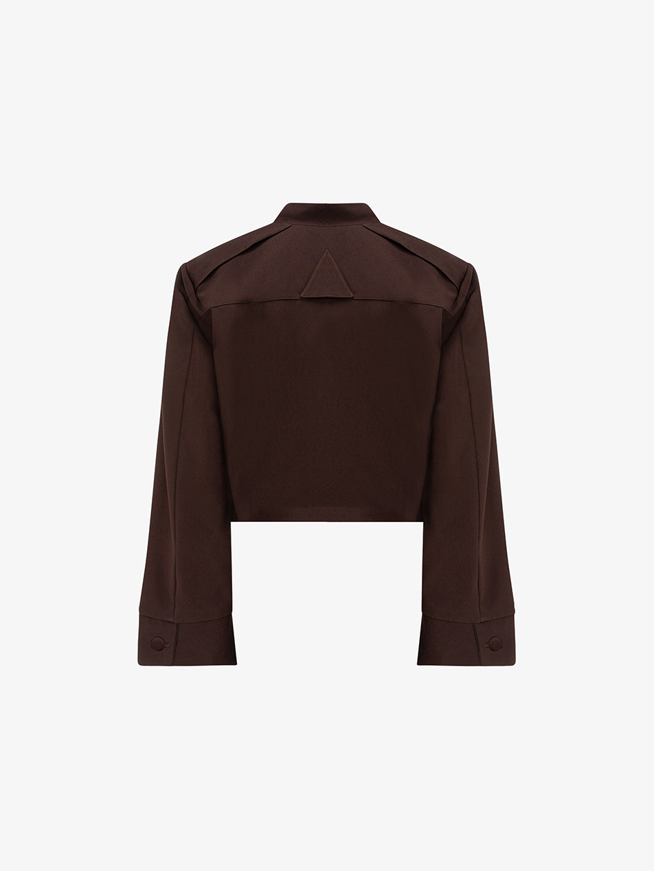 NAF Boxy Cropped Zigzag Jacket