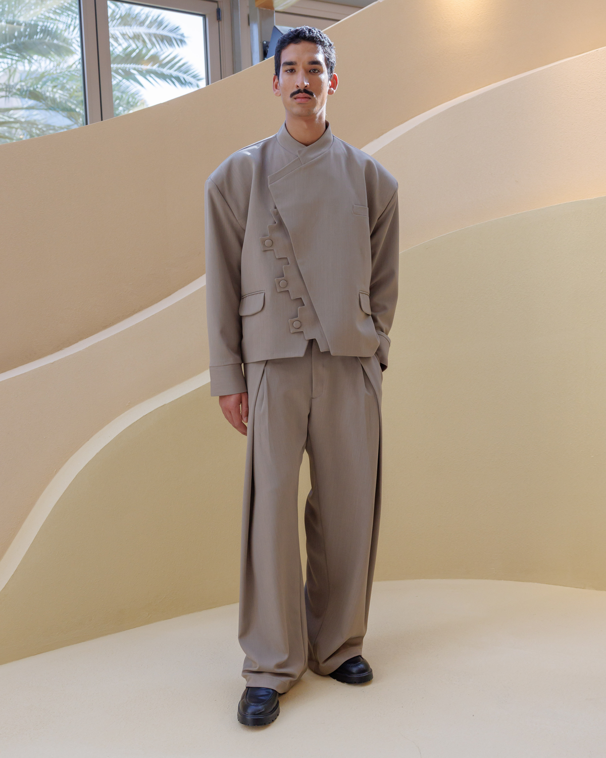 NAF Zigzag Buttoned Tailored Jacket