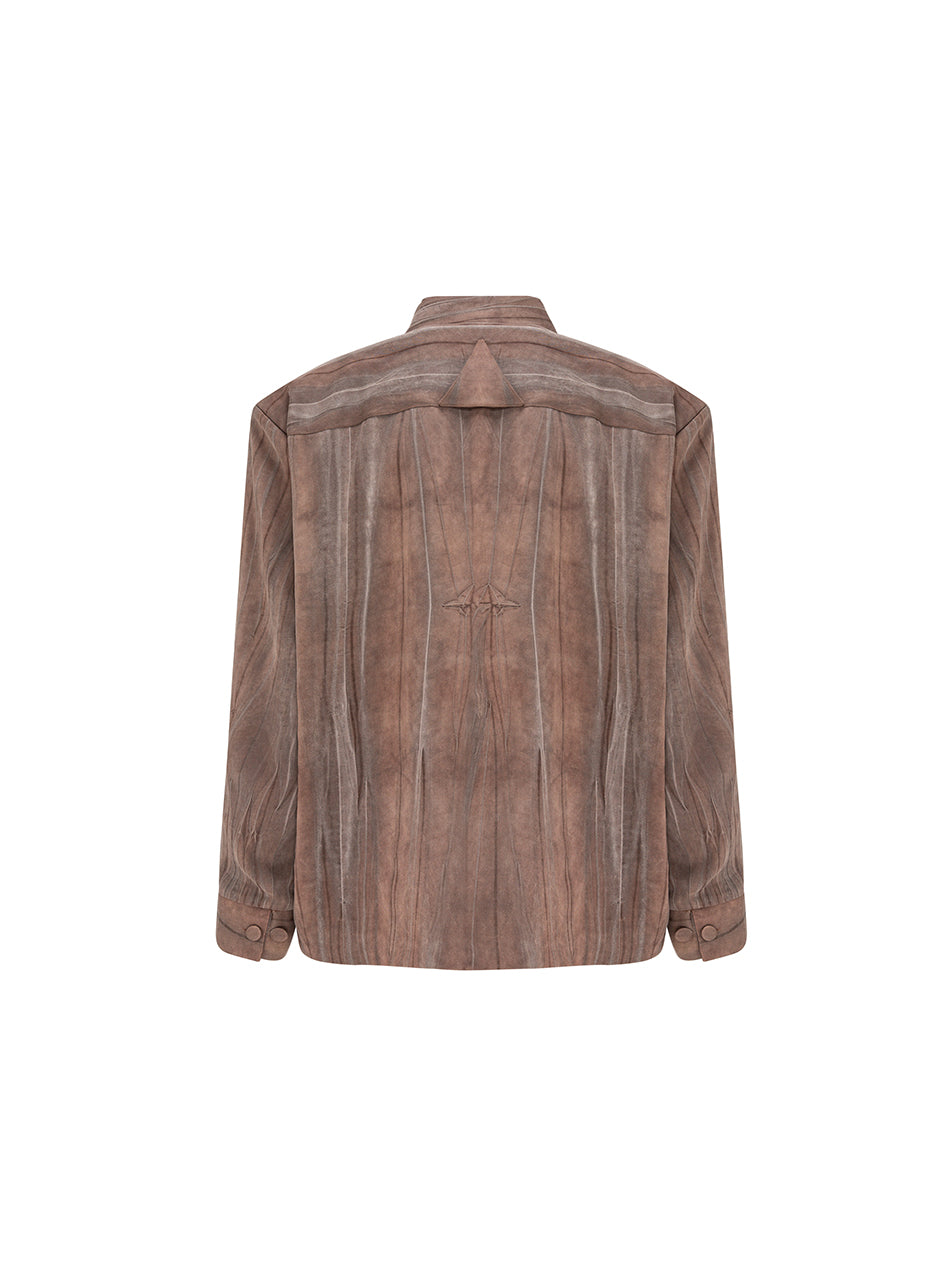 NAF Washed Wood-Grain Jacket