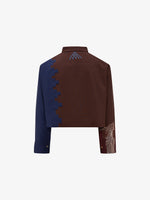 NAF Two-Tone Zigzag Embroidered Jacket "Salwa Palace"