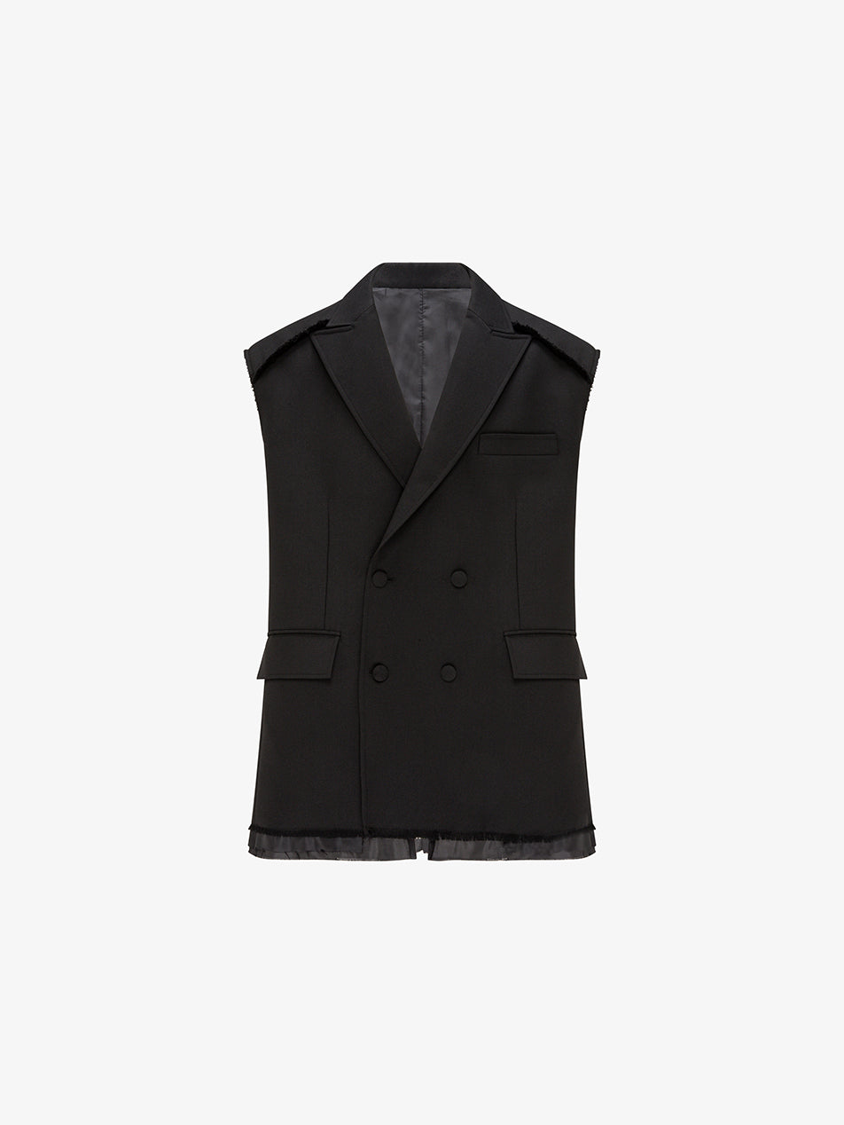 NAF Sleeveless Double-Breasted Blazer