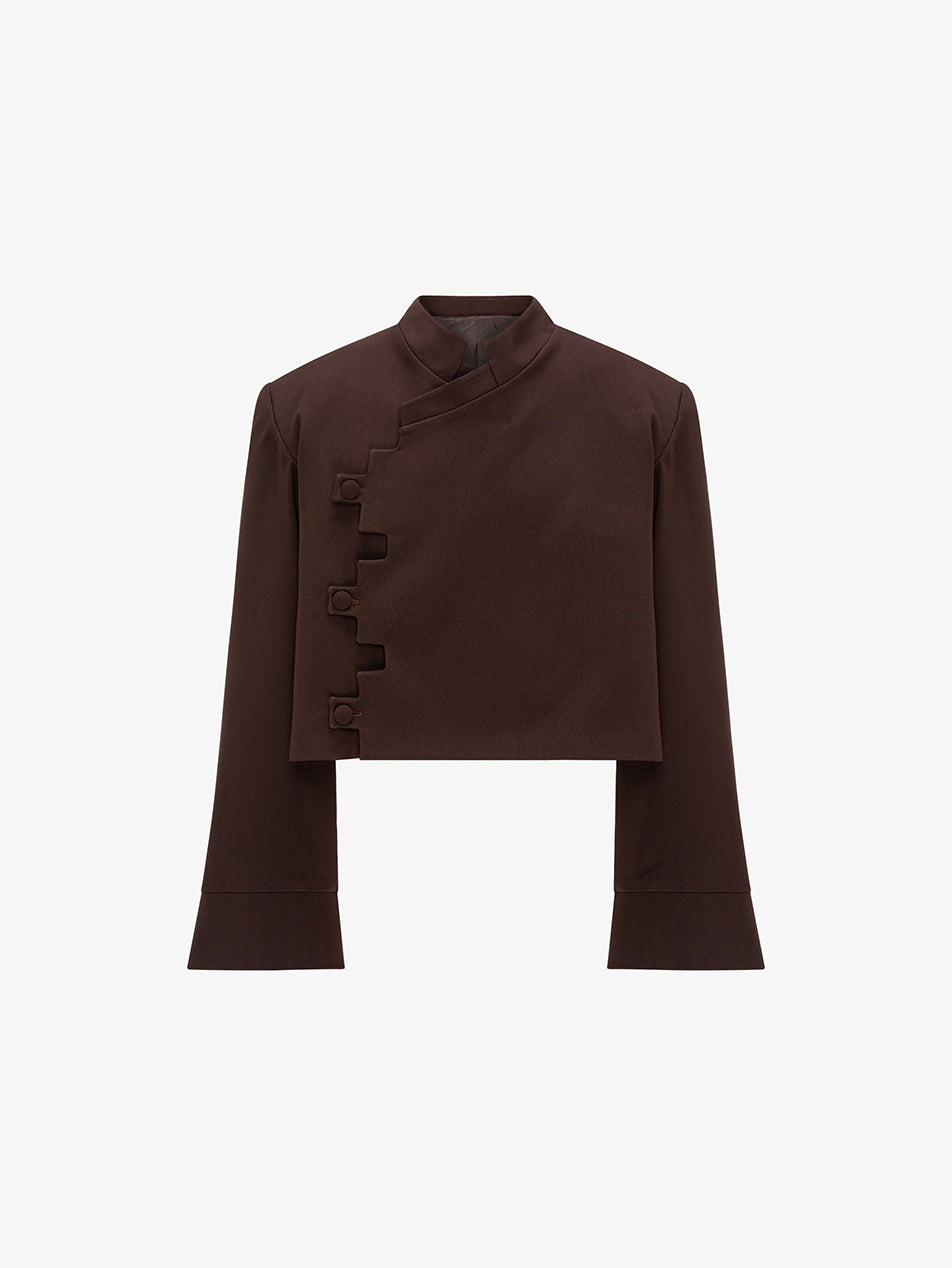 NAF Boxy Cropped Zigzag Jacket