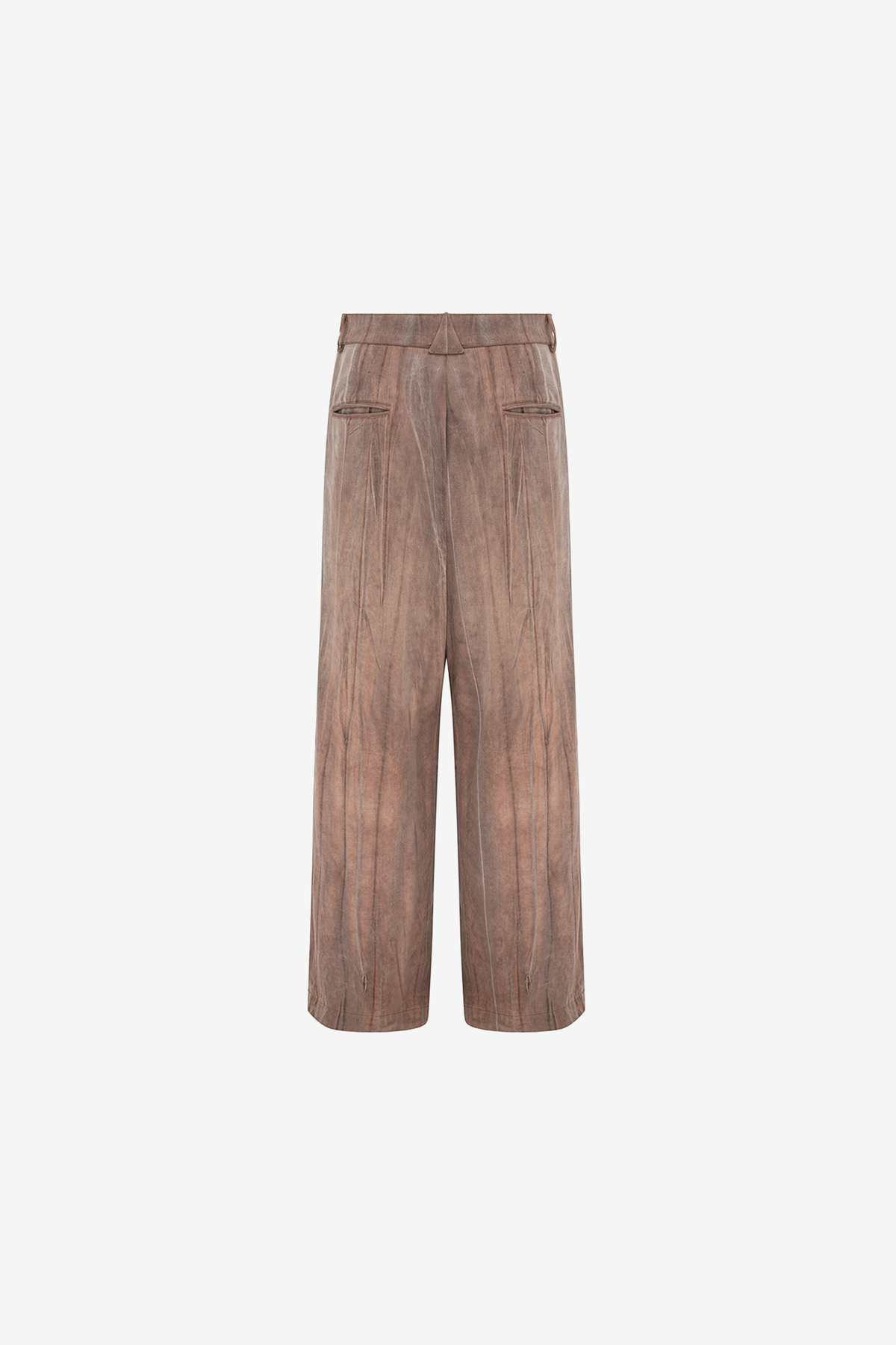 NAF Washed Wood-Grain Relaxed Trousers